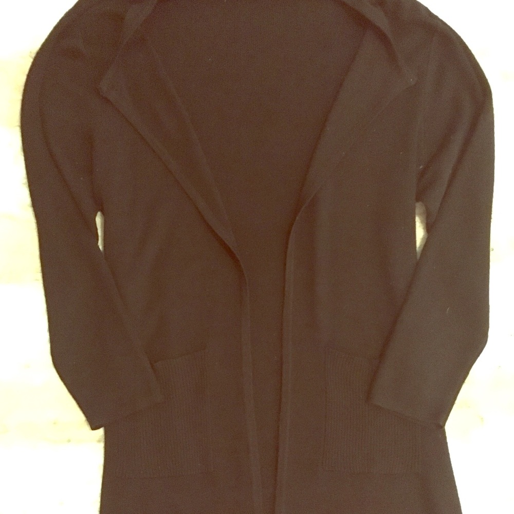 Oversized black sweater cardigan